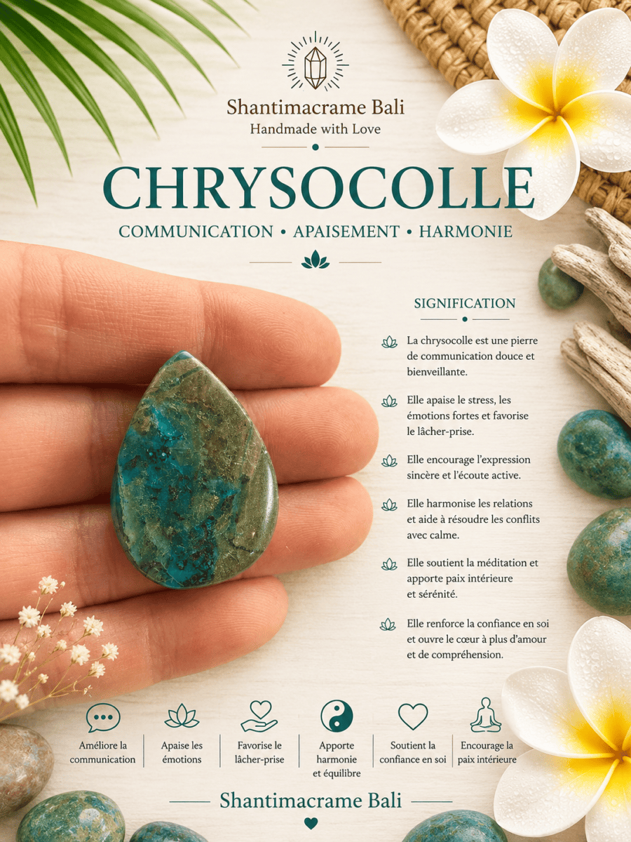 Chrysocolle : vertus, signification et bienfaits de la pierre de sérénité