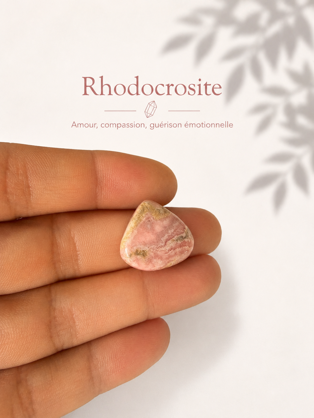 Rhodochrosite : vertus, signification et la pierre de l&rsquo;amour rose