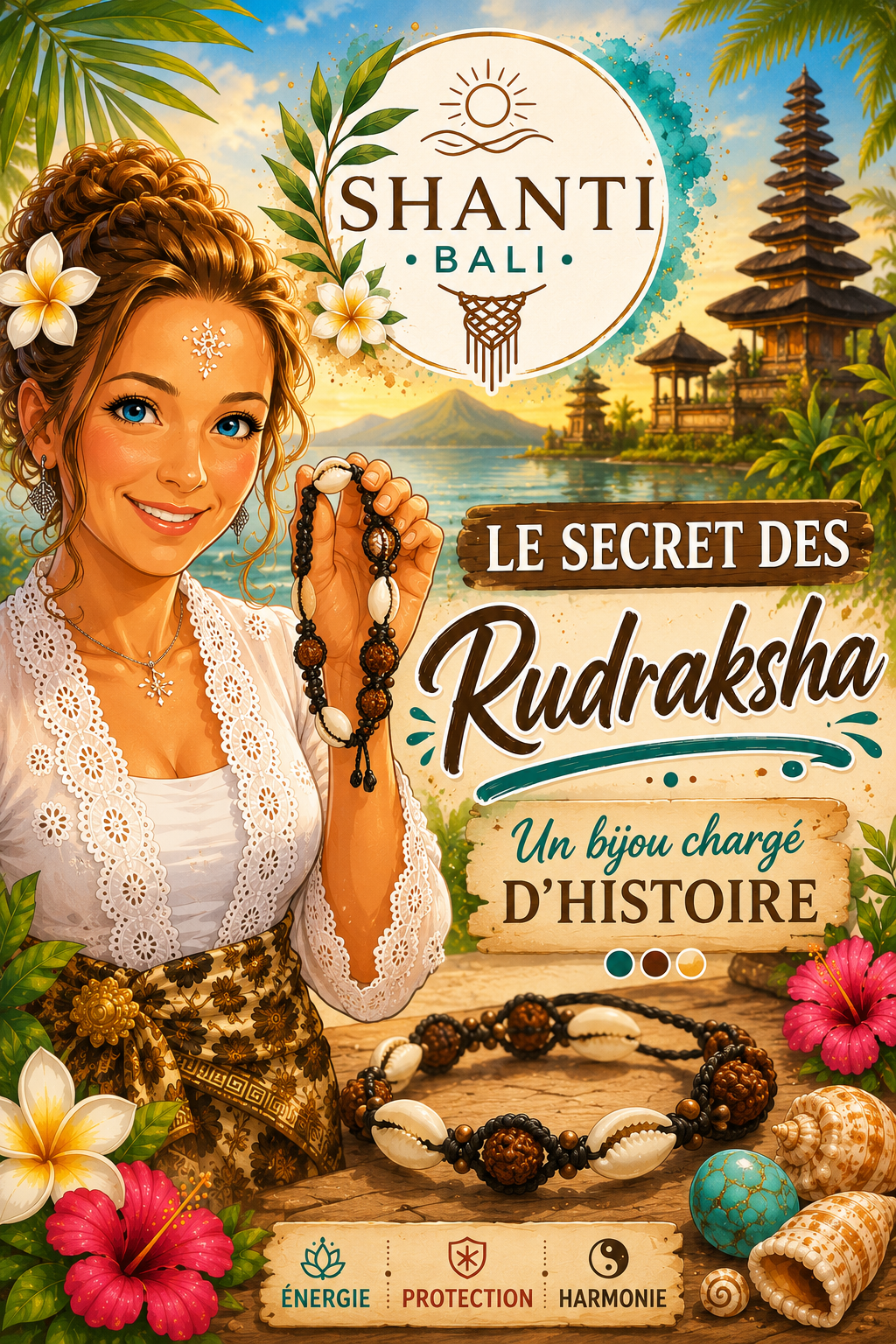Bracelet Rudraksha