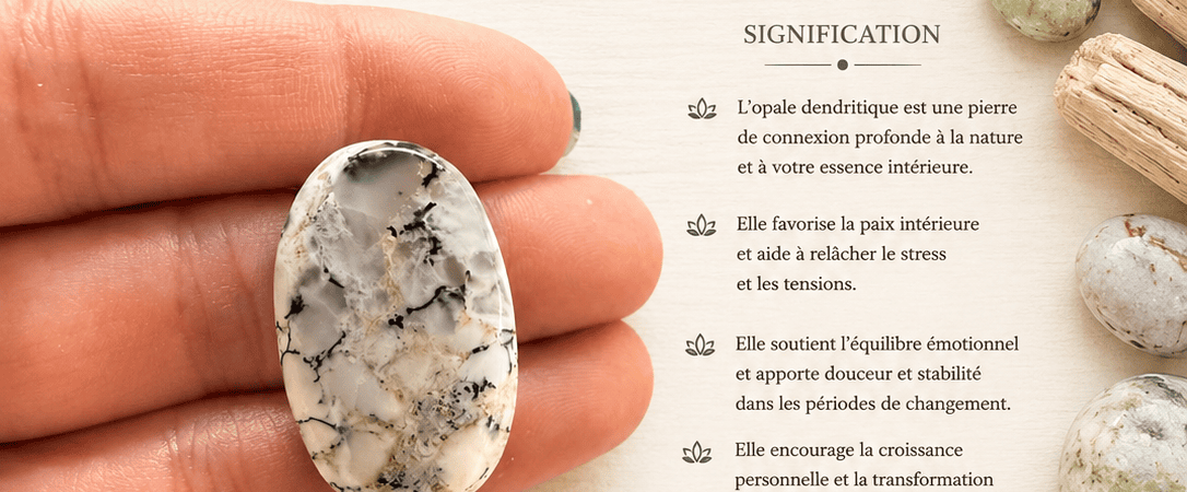 Opale Dendritique : vertus, signification et la pierre de l’abondance naturelle