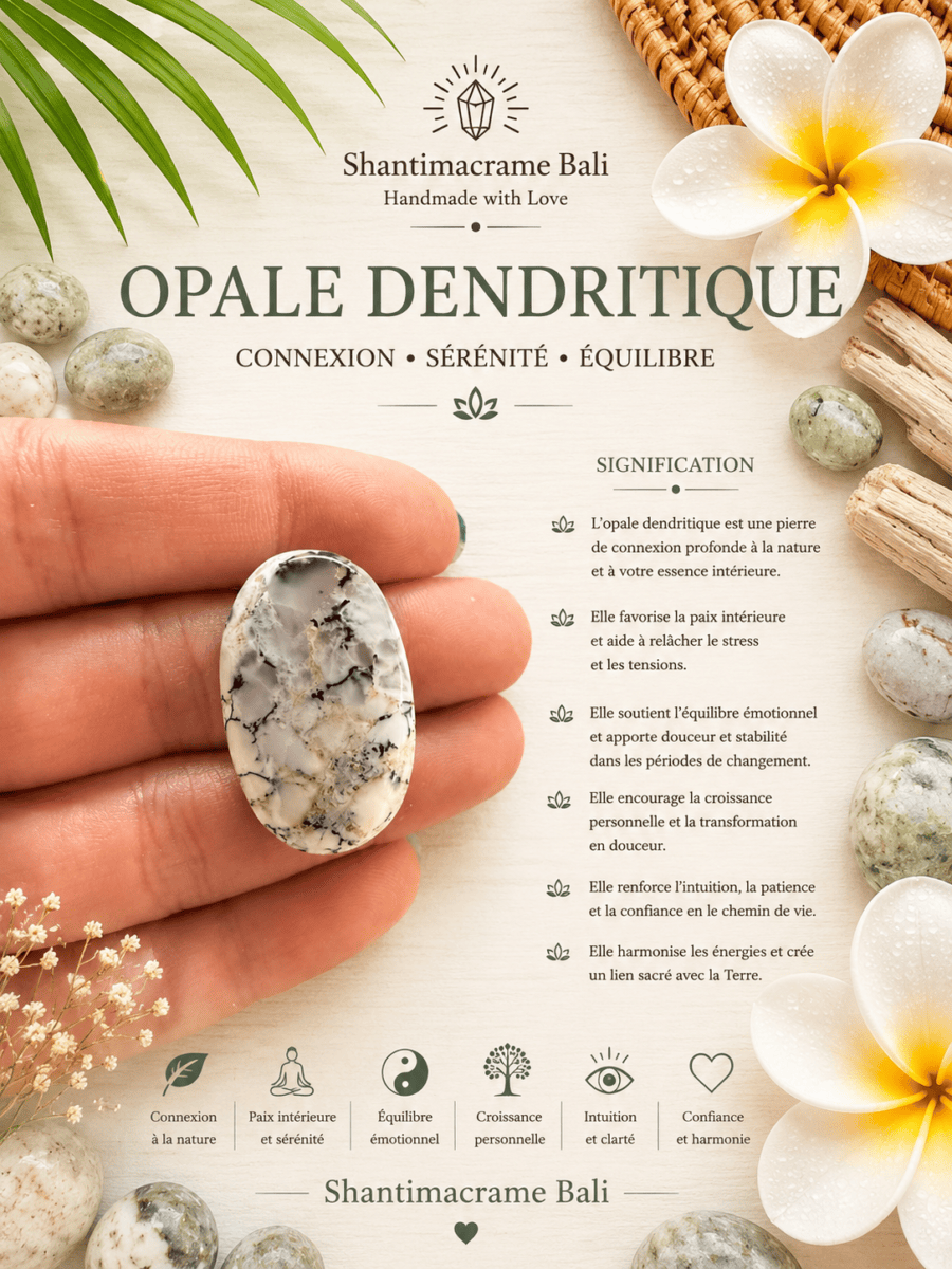 Opale Dendritique : vertus, signification et la pierre de l’abondance naturelle