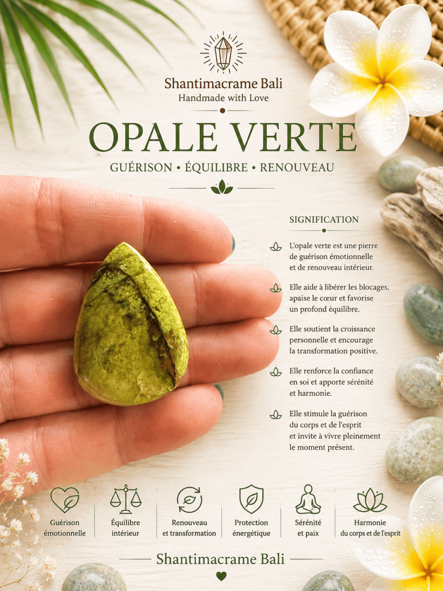Opale Verte : vertus, signification et la pierre de l&rsquo;espoir