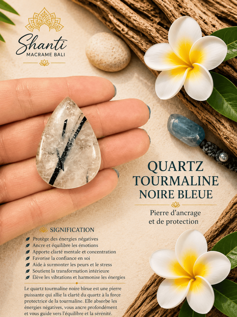 Quartz Tourmaline Noire : vertus, signification et la pierre de purification