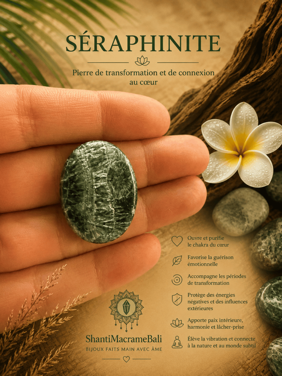 Séraphinite : vertus, signification et la pierre des anges